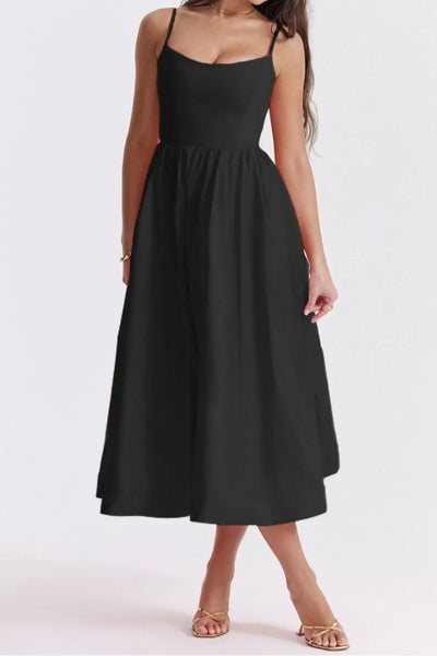 Floral Print Spaghetti Strap Midi Dress - alternate view 12