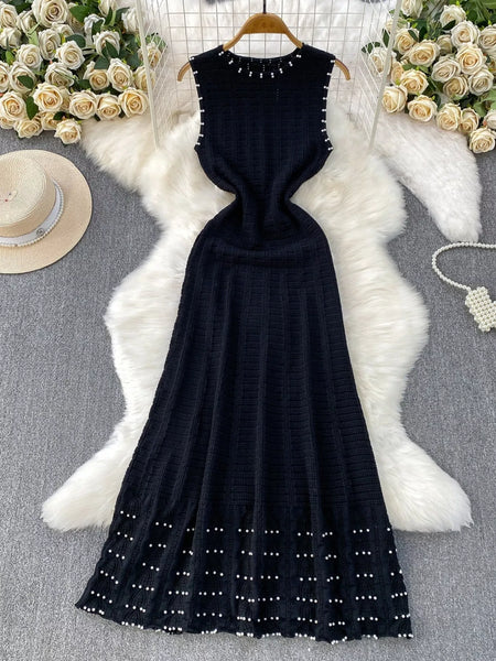 Textured Knit Sleeveless Midi Dress - alternate view 14