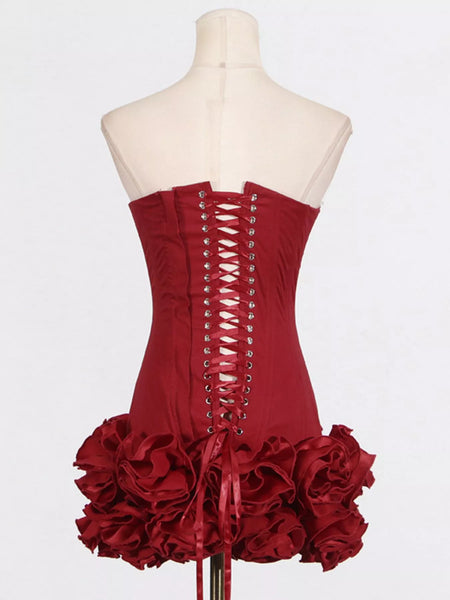 Ruffled Hem Tube Mini Dress - alternate view 5