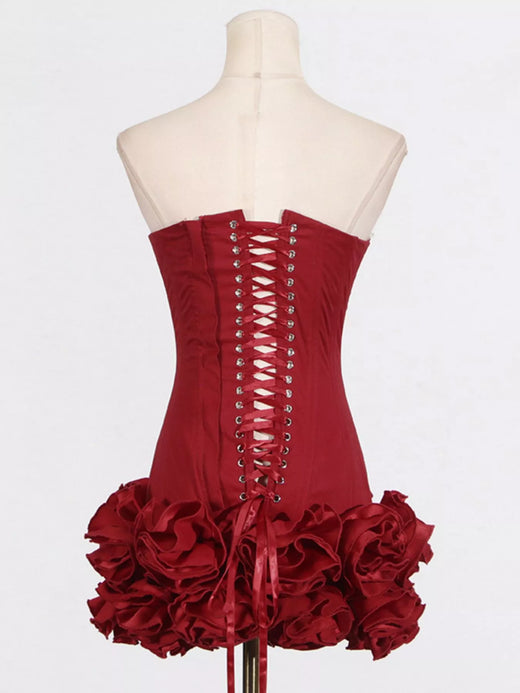 Ruffled Hem Tube Mini Dress - alternate view 5