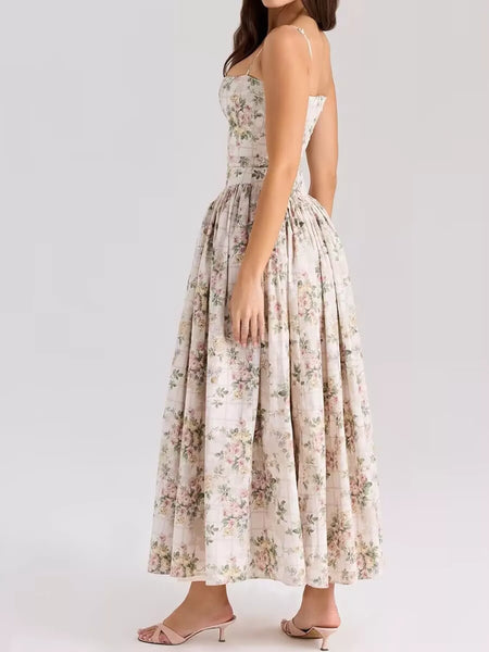 Floral Spaghetti Straps Midi Dress - alternate view 46