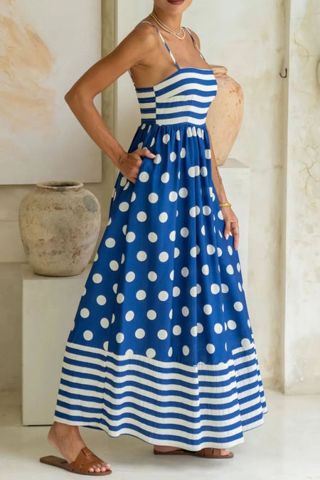 Polka Dot Square Neck Cami Dress - alternate view 20