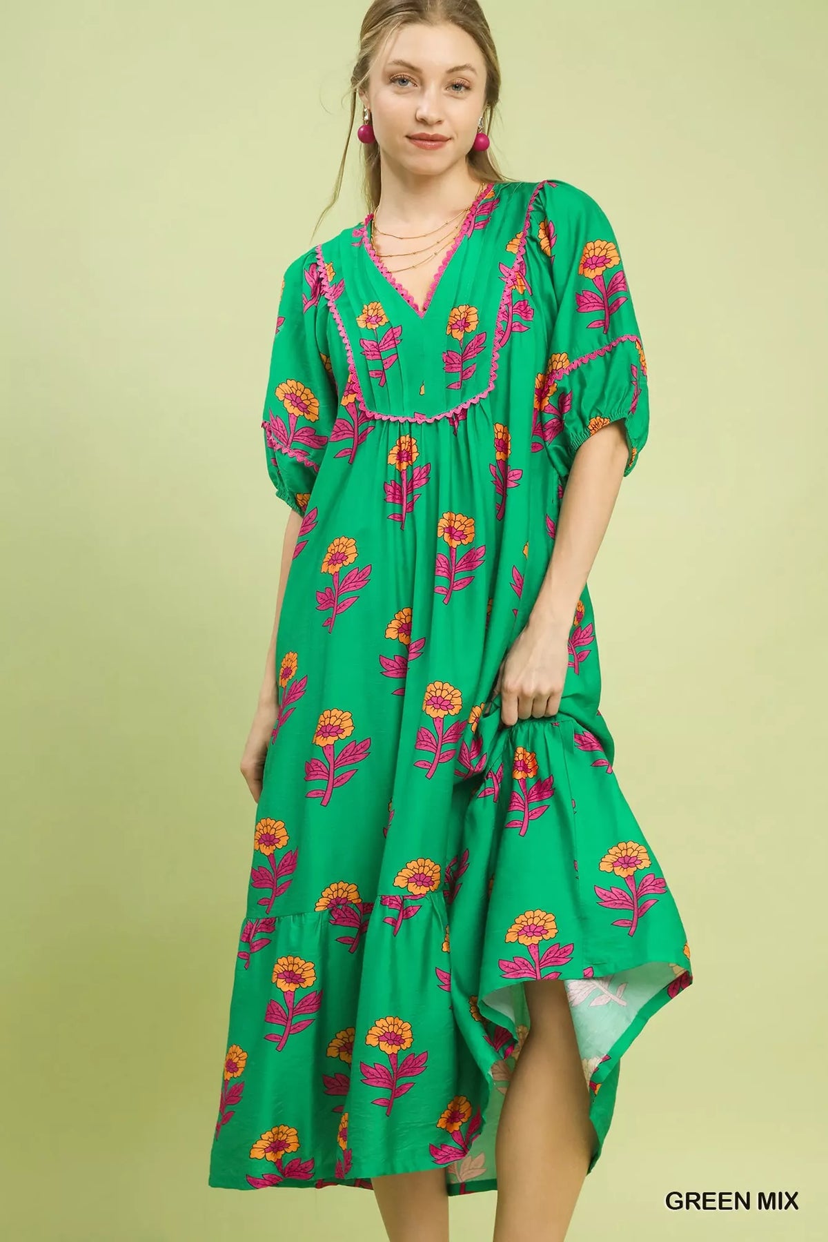 Floral Print Midi Dress