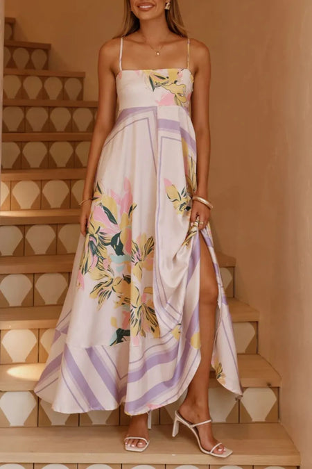 Printed Square Neck Cami Maxi Dress - alternate view 11
