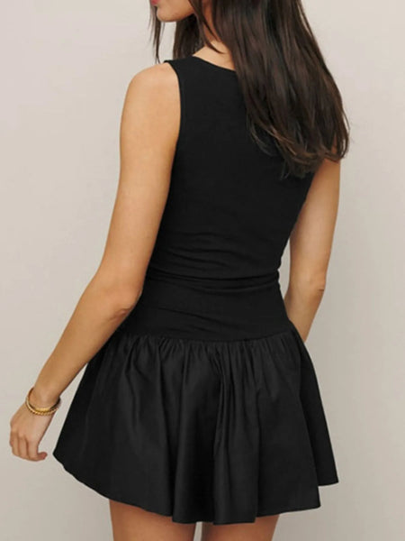 Sleeveless Ruched Mini Tank Dress - alternate view 5