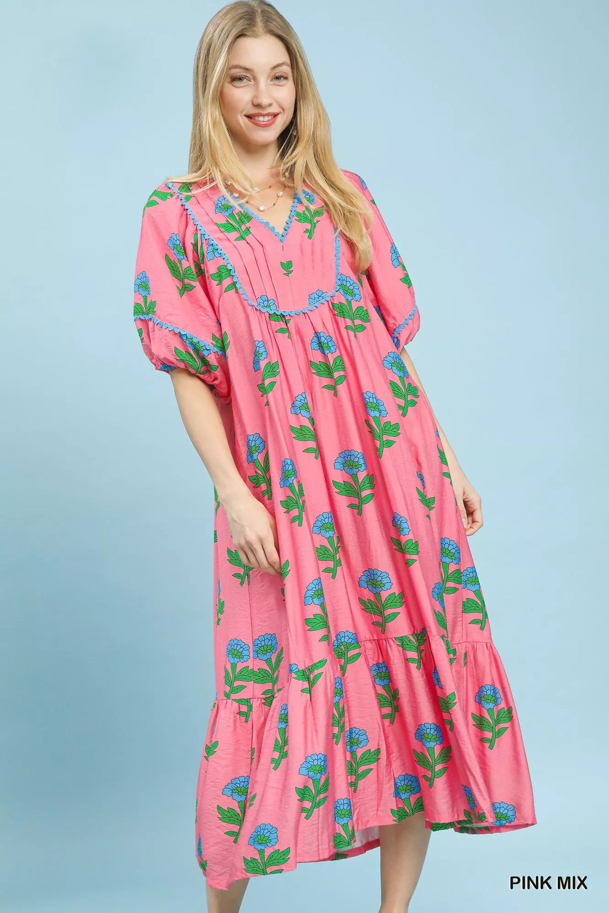 Floral Print Midi Dress