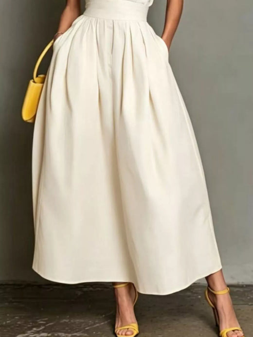 Sleeveless Collared A-Line Midi Dress - alternate view 3