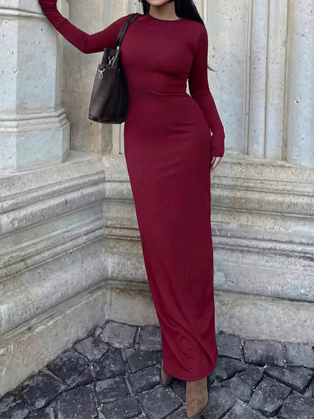 Long-Sleeve Bodycon Maxi Dress - alternate view 4
