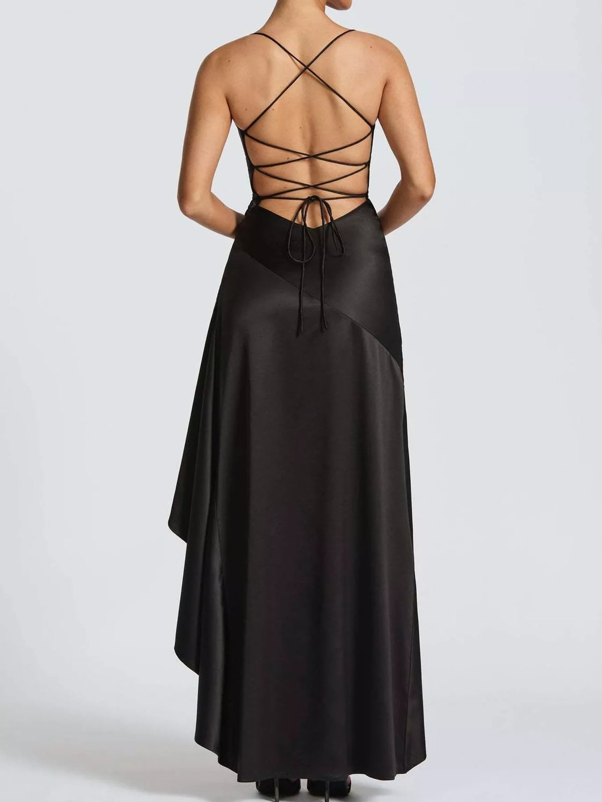 High-Low Ruffle Hem Evening Dress - alternate view 47