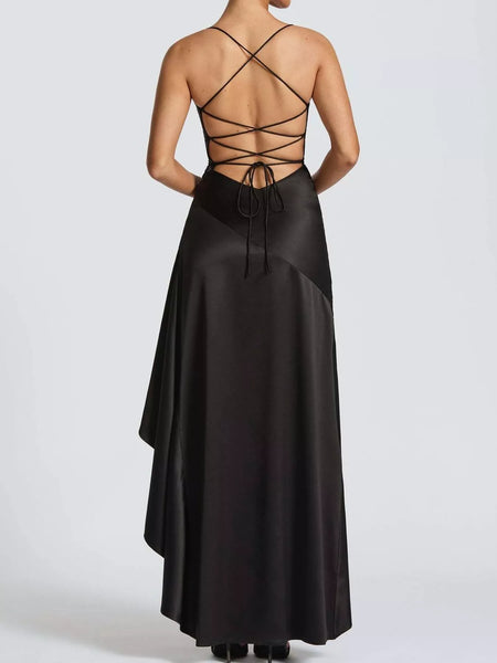 High-Low Ruffle Hem Evening Dress - alternate view 47