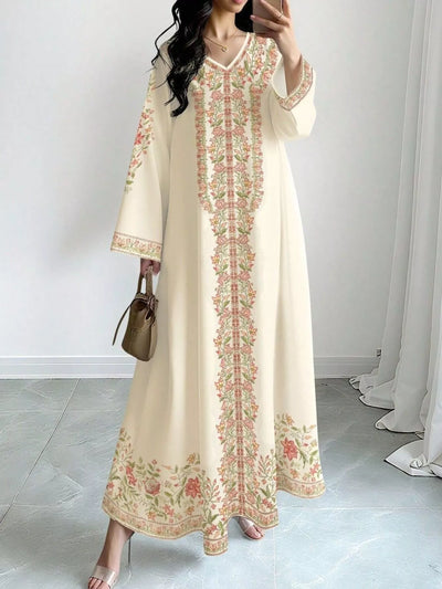 Floral Long Sleeve Maxi Dress