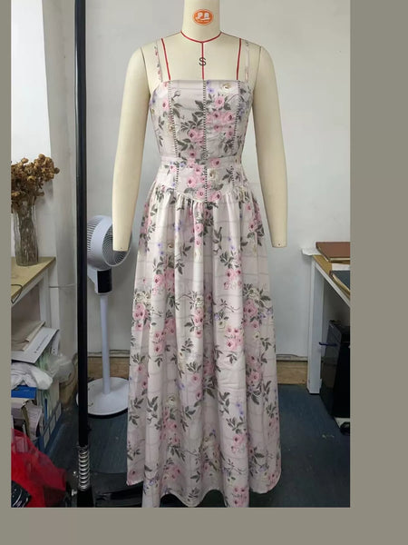 Floral Spaghetti Straps Midi Dress - alternate view 47